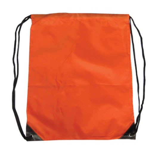 Orange Nylon Drawstring Backsacks